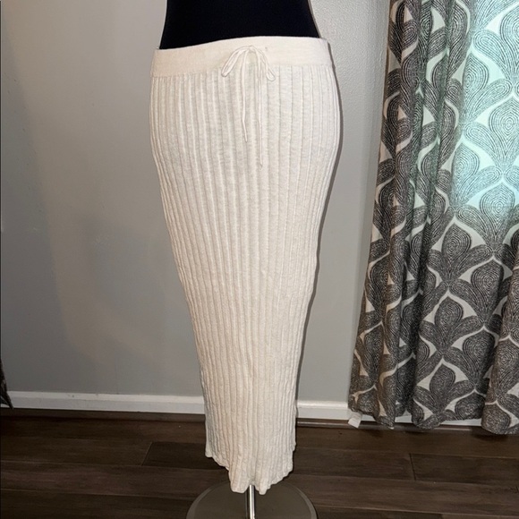 Free People Beach Lightweight Rib Knit Drawstring Skirt SZ Small - Picture 3 of 12
